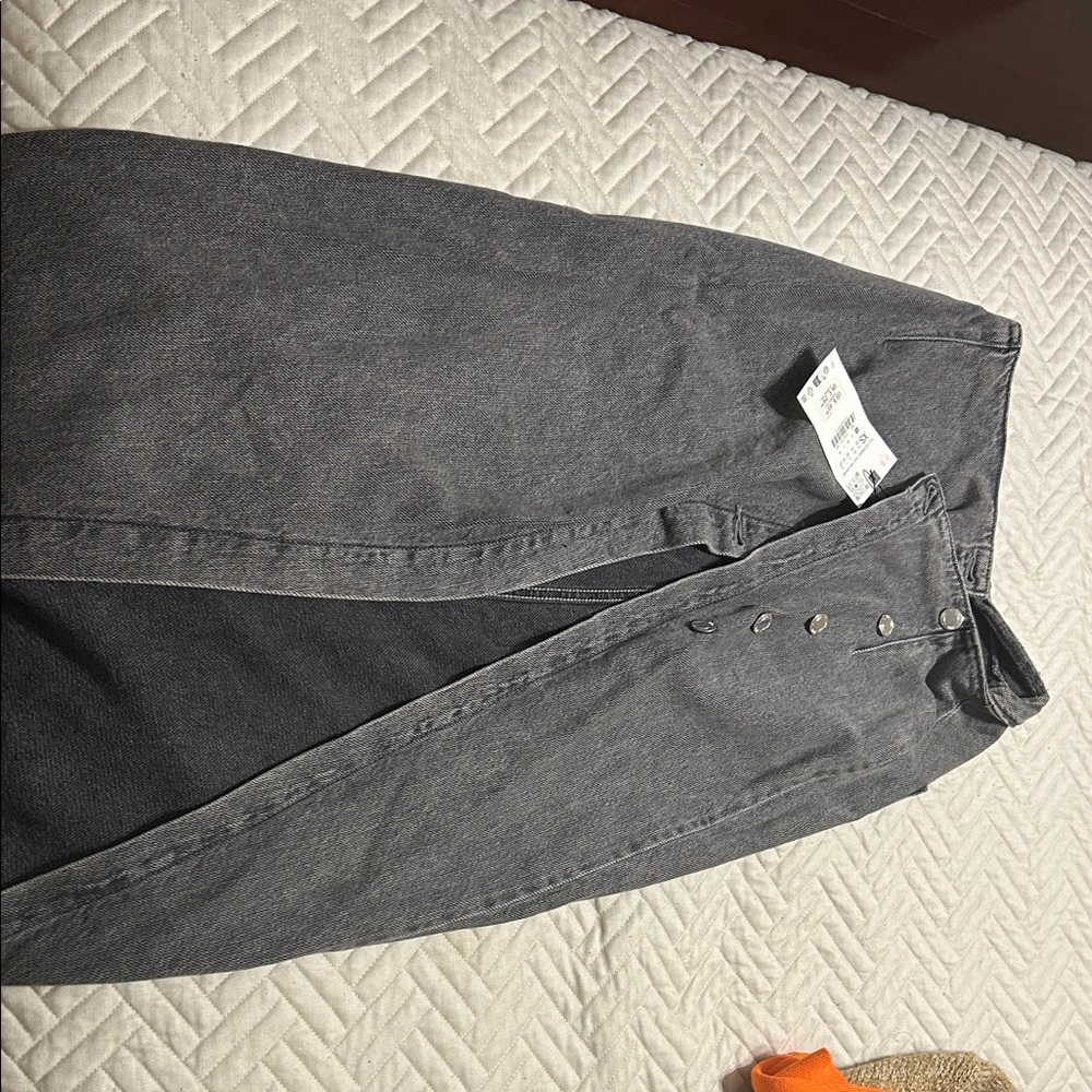 Zara Dark Gray Denim Skirt
